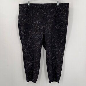 Lane Bryant Plus Pull On Black Slim Ankle Pants Size 28